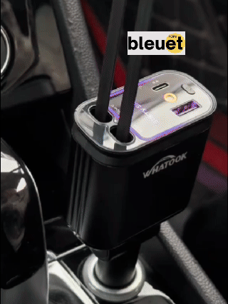 Cargador de Carro Retráctil 4 en 1 con Luz de Estrellas en el Techo
