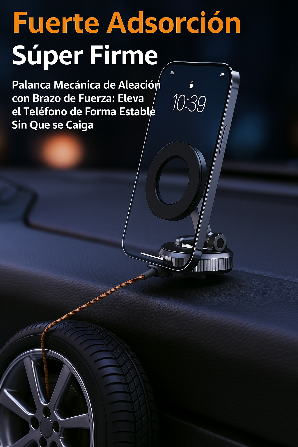 BleuetPops Soporte Magnético Plegable Premium para Teléfono - Montaje en Parabrisas y Tablero con Ventosa