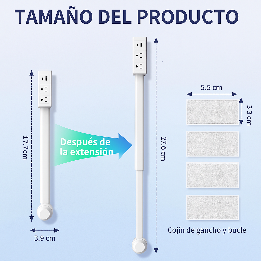 Extensión de Tomacorriente Retráctil