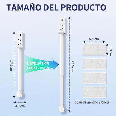 Extensión de Tomacorriente Retráctil
